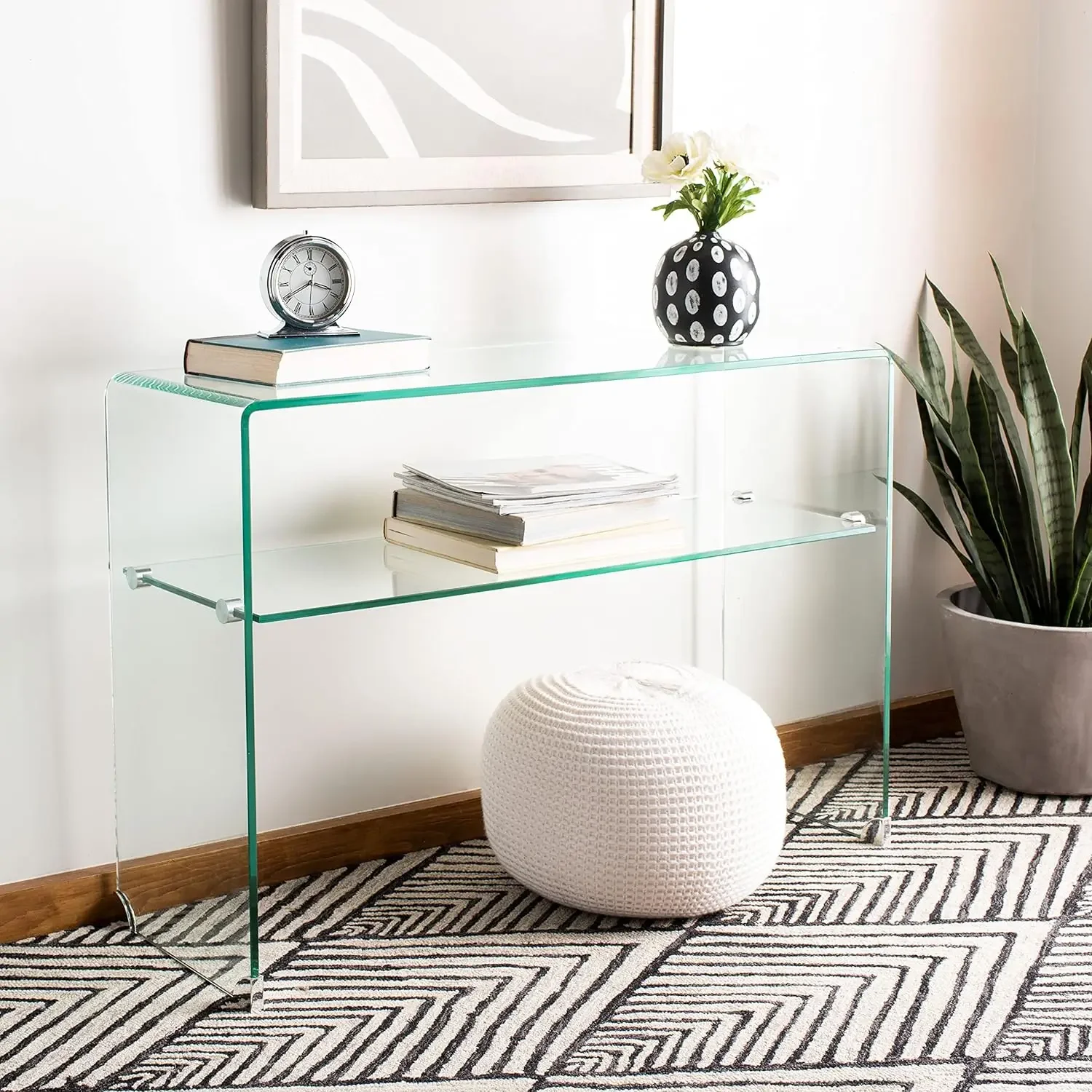 Home Collection Hollis Clear Console Table Visit the Safavieh Store