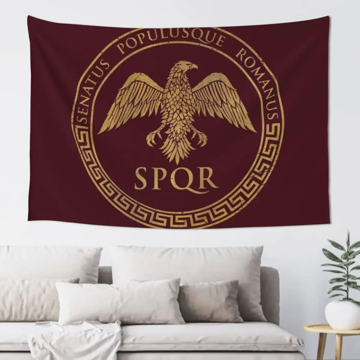 Senatus Populusque Romanus - Eagle Emblem V01 Tapestry Room Aesthetic Carpet Wall Wall Decoration Decoration Home Tapestry