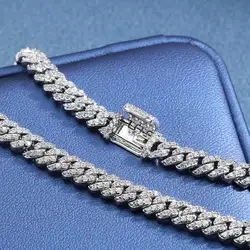Fashion Iced Out Chains 6mm 1 Rows Rap Hip Hop Full Pave CZ Cuban Chain Necklace for Men Women Jewelry Party Gift