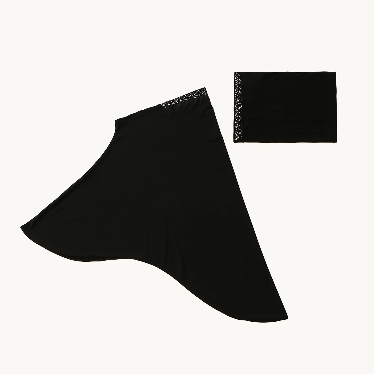 

Комплект из 2 предметов, мусульманский женский однотонный внутренний шарф с бриллиантами, шапка-тюрбан и мгновенный хиджаб, хрустальная конопляная исламская малайзийская подложка, женская кепка