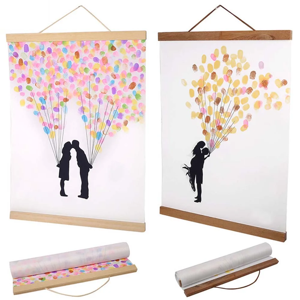 DIY Magnetic Wooden Poster Frame Painting Scroll A4 A3 Photo Picture Hanger