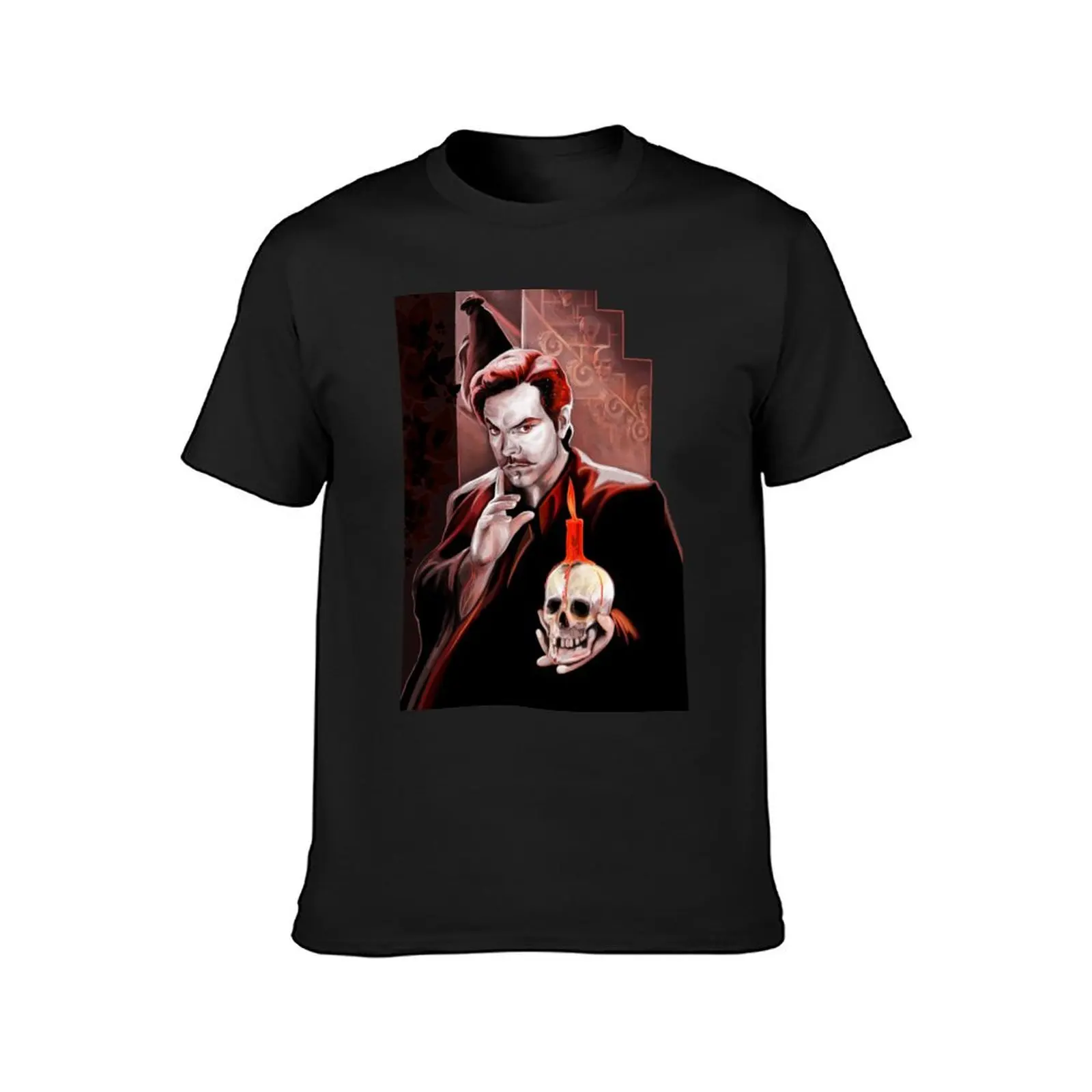 Orson Welles The Red candle Skull, painting T-Shirt customizeds for a boy t shirts for men cotton