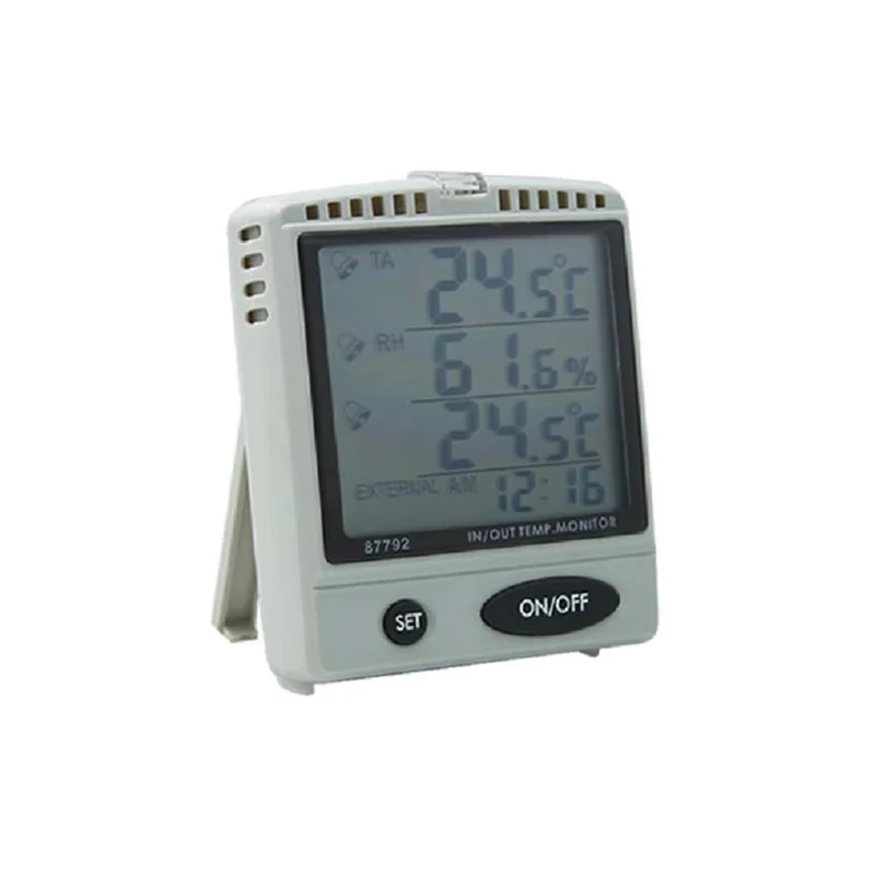 AZ87792 Digital Temperature Humidity Meter With Outdoor Testing Probe 87792 IN/OUT Temp. & RH% Monitor