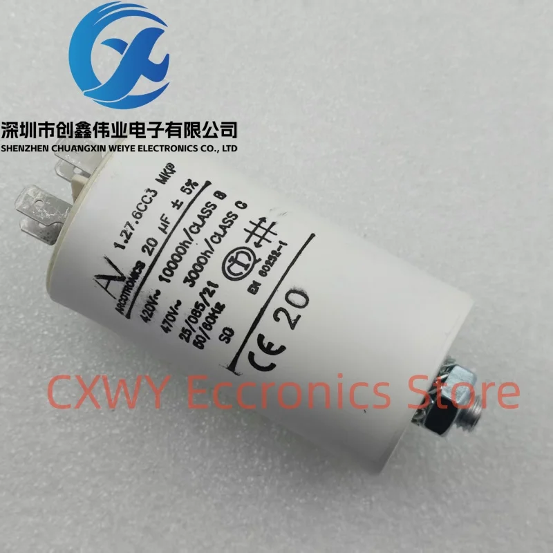 AV Arcotronics MKP 1.27.6CC3 20UF 420V-470V imported AC starting capacitor