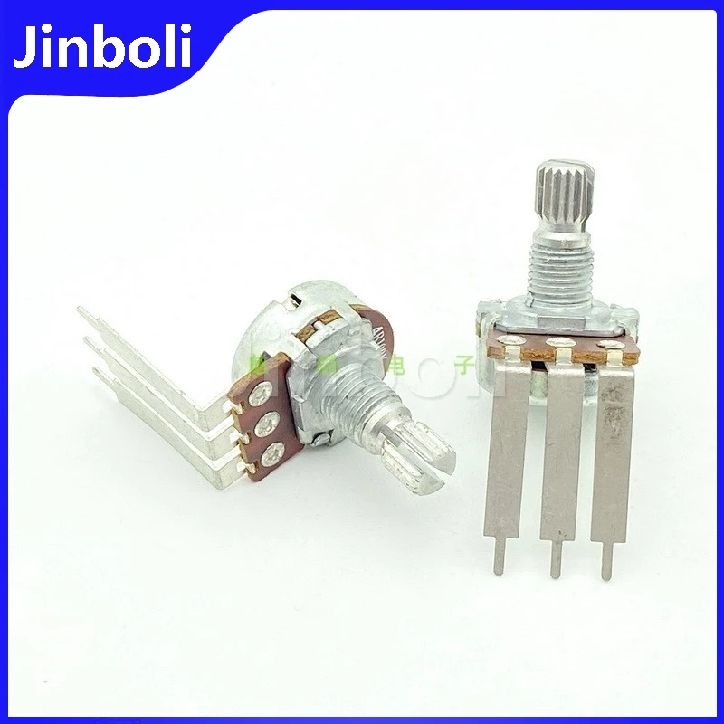 2PCS คุณภาพสูง WTH148 16 ประเภท B100K ยาว Bent Foot Power เครื่องขยายเสียง High และ Low Volume Potentiometer 3Pins เดี่ยว