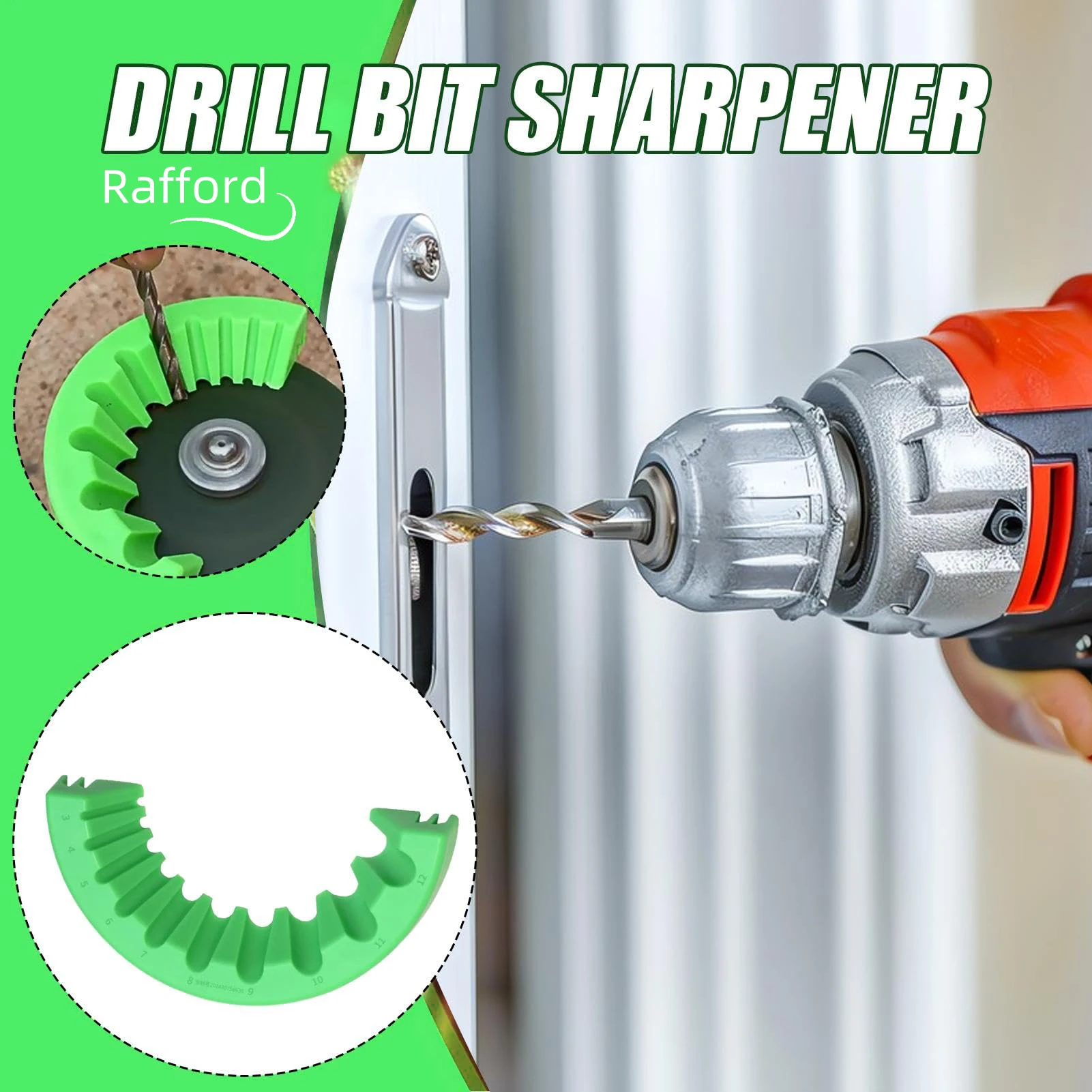 

Drill Bit Sharpener Multipurpose Grinding, Electric Impact Drill Knife Sharpener ,Disposable Double-sided Polishing for All Bits