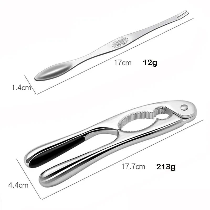 Stainless Steel Crab Pliers Crab Fork Lobster Clamp For Restaurant Home Seafood Tools Clip Needle Fork Picks Pincer Nut Set