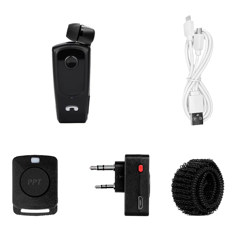 Walkie talkie หูฟังไร้สายหูฟังบลูทูธวิทยุสองทาง BT หูฟังสําหรับ Kenwood Baofeng Hytera QuanSheng Radtel