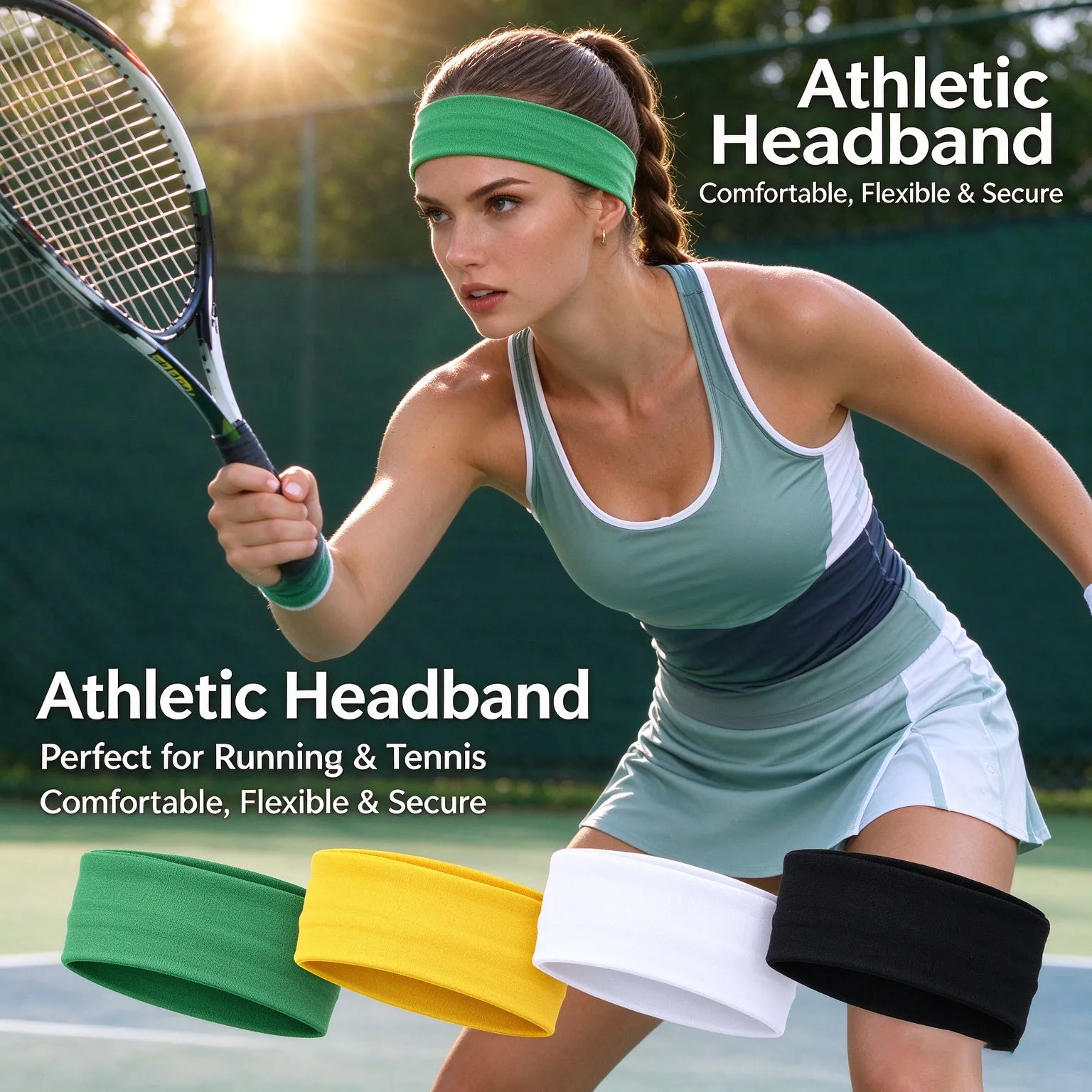 Women Men Sport Yoga Headband Sweatband Breathable Sweat-absorbing Hairbands Running Fitness Hair Bands Makeup Hair Accessories