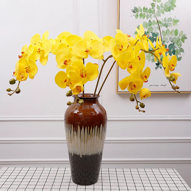 

Artificial Butterfly Orchid Fake Phalaenopsis Flowers Artificial Orchid Stem Plants for Wedding Home Decoration Decor