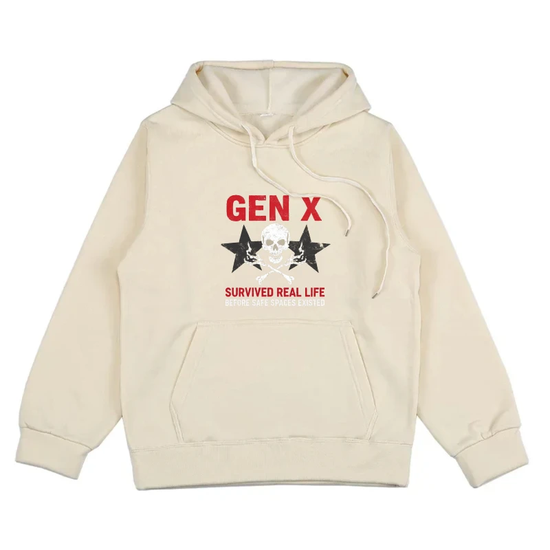 هوديي للرجال والنساء كريم البلوز GEN X Star مطبوعة نجا الحياة الحقيقية هوديي ملابس الشارع الشهير للارتداء اليومي والخارجية #1