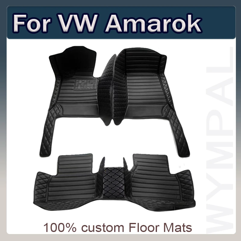 

Car Mats For VW VW Amarok 2010~2022 Floor Rug Auto Interior Parts Carpet Pad Luxury Leather Mat Car Accessories