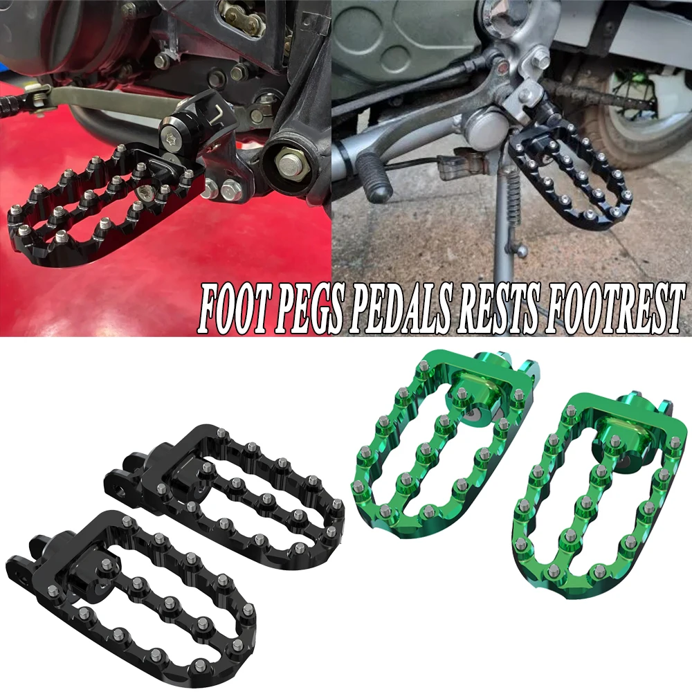 Motorcycles For Kawasaki KLR650 KLR 650 1987-2008 2007 2006 2005 2004 2003 2002 2001 Accessories Foot Pegs Pedals Rests Footrest