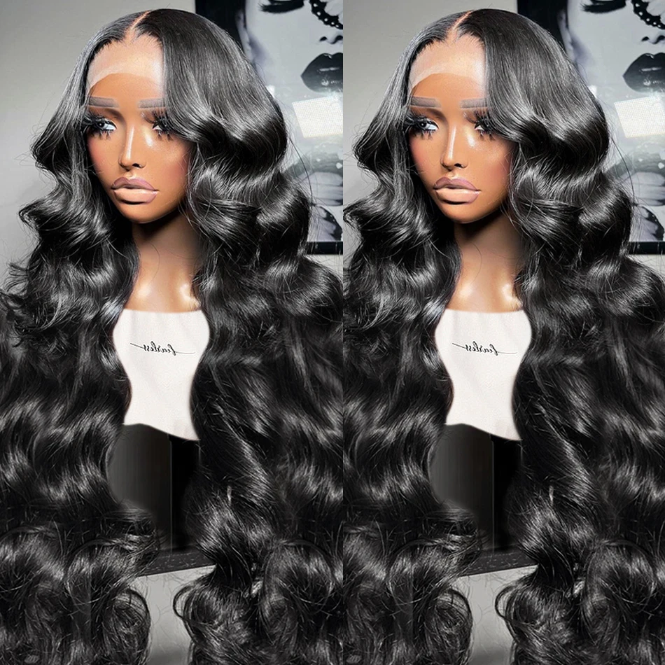 36 Inch Body Wave Human Hair Wigs Glueless Ready To Wear 5x5 Pre Cut Water Wave HD Lace 250% Preplucked For Women