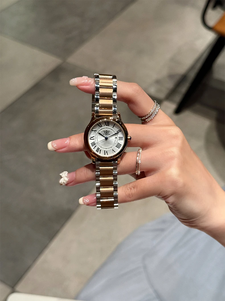 2025Кварцевые модные элегантные женские часы знаменитостей, классические простые часы с маленьким циферблатом, водонепроницаемые деловые женские часы с синей иглой