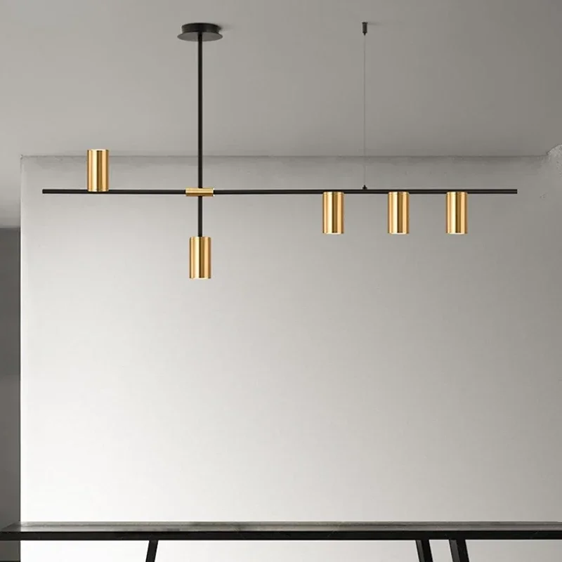 

Nordic Linear Spotlight Pendant Lamp Modern Dining Living Room Creative Celiing Light Kitchen Island LED Hanging Light