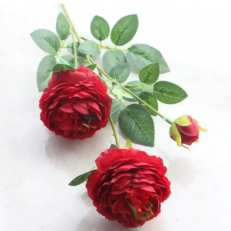 

European Style Artificial Peony Flower Bouquet for Home Garden Living Room Party Decorations Wedding Party Supplies Fake Flowers