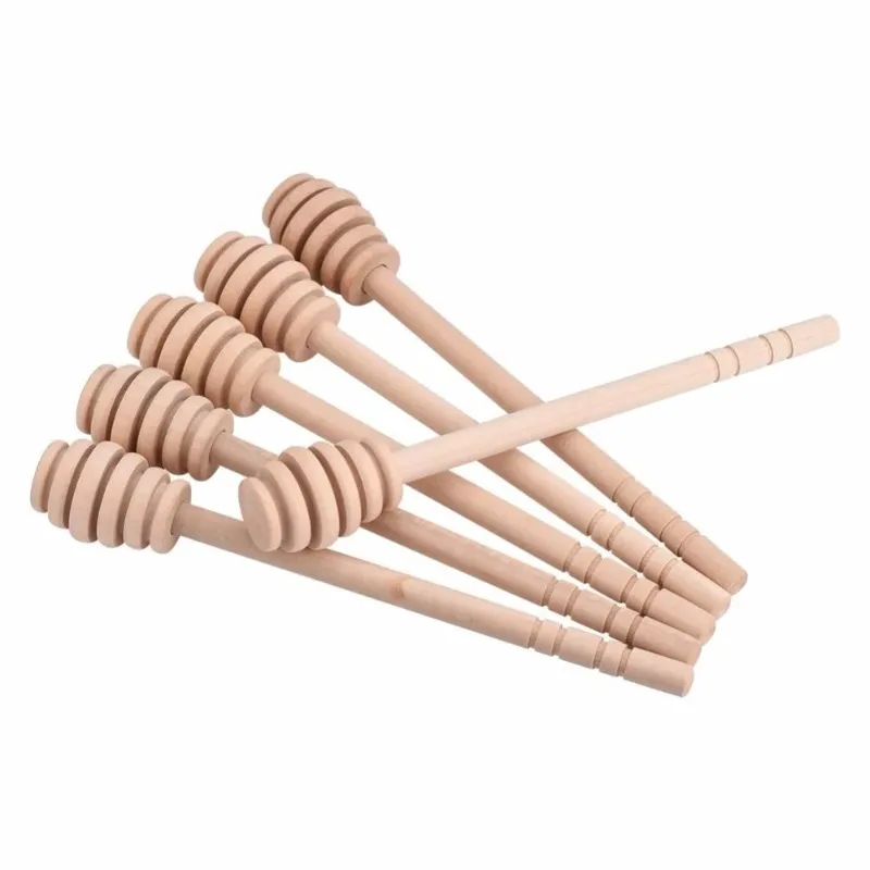 Juego de 50 cucharas de madera: cucharas para miel, dispensadores, varillas mezcladoras, palitos para dulces, utensilios de cocina para café, leche, té y mermelada