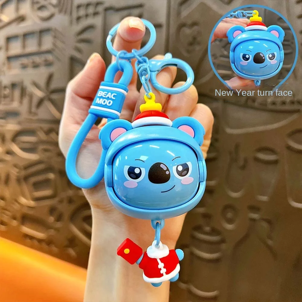 With Keyring Snake Face Changing Doll Cartoon Koala Snake Chinese Tassels Style Cartoon Koala Face Makeup Toy DIY Crafts