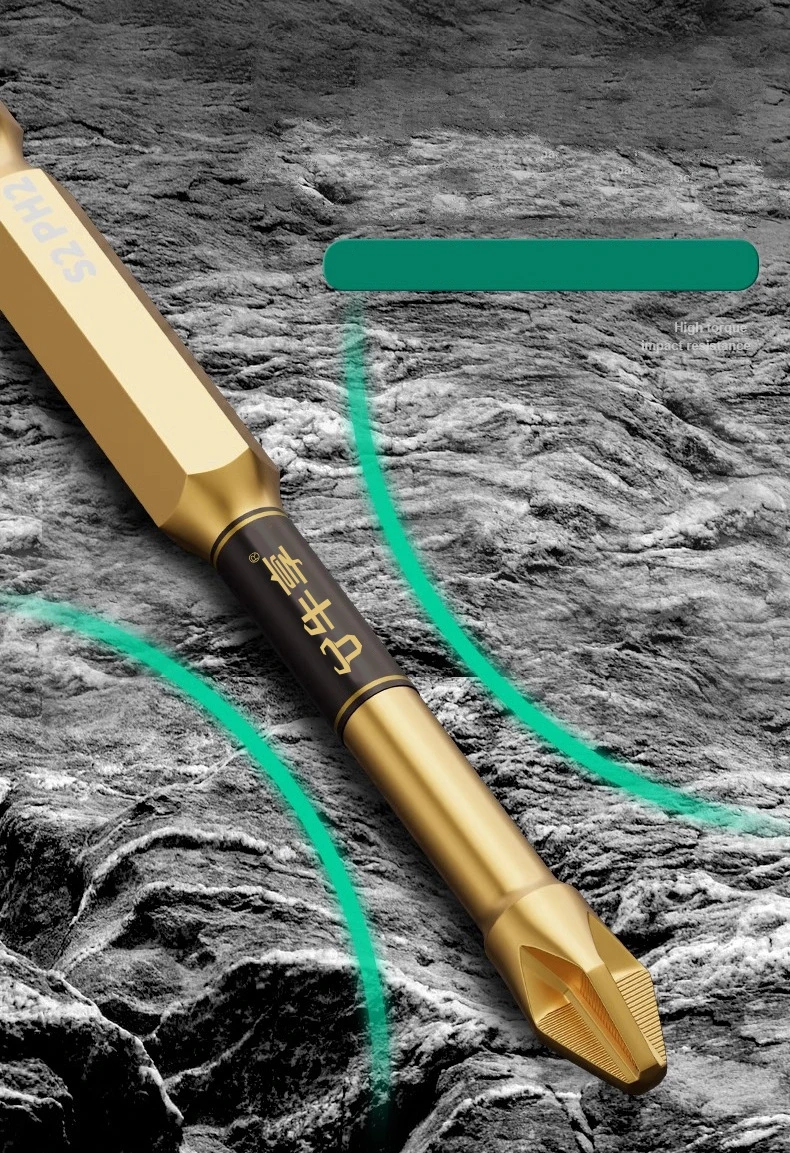 PH2 Magnetische Schraubendreher-Bits mit Magnetisierer, 25–150 mm, rutschfester Sechskantschaft, Schlagbohrer, mehrere Größen für verschiedene Szenarien – Detail 6