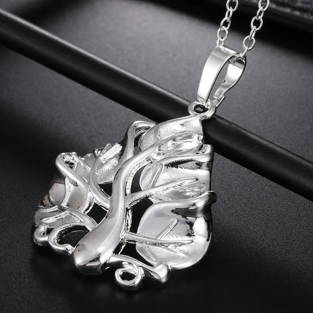 925 sterling Silver Retro charm tree Pendant Necklace For Women Luxury Fashion Party Wedding Accessories Jewelry Christmas Gifts