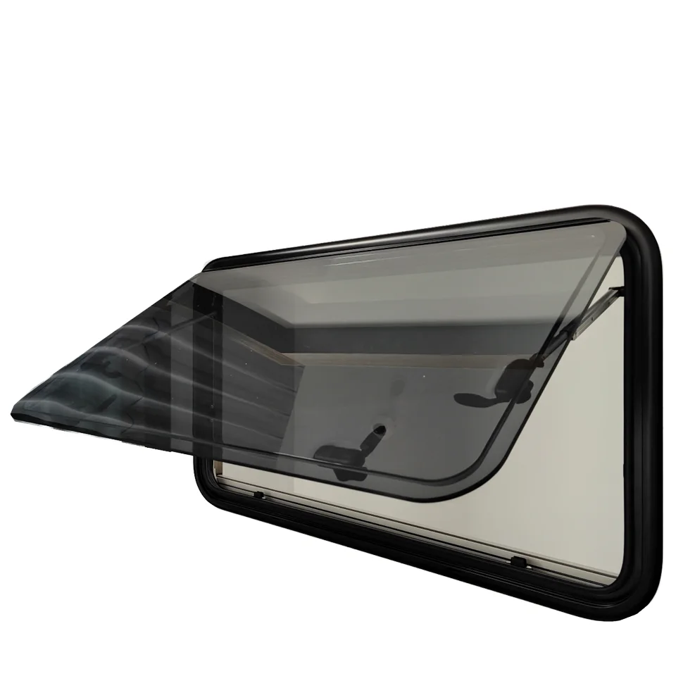High Quality 700*500mm Acrylic Flat RV Caravan Body Side Window With Inner Frame For Trailer Moving Box Camper Van Motorhome RVs