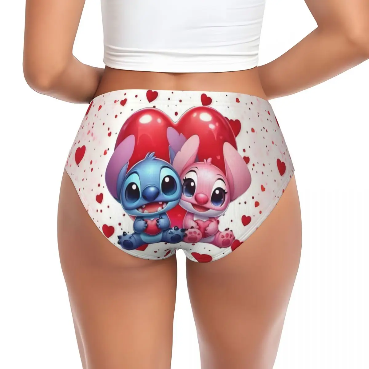 Benutzerdefinierte Lilo und Stitch Anime Slips Unterwäsche Damen atmungsaktive Stretch Cartoon Kawaii Höschen