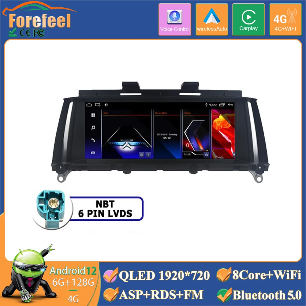 

Car Multimedia Monitor For BMW X3 F25 X4 F26 2011 - 2016 Screen CarPlay Radio Touch Screen IPS GPS Navi Bluetooth Android 12