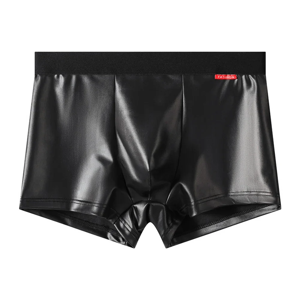 Clubwear For Party Blue,Black As Pictures Show Faux Leather Boxer 90 Polyester 10 Spandex Stretch Fabric Low Rise Cut