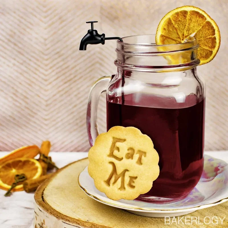 Eat Me Cake Cutter Alice In Wonderland Crazy Teapot Drink Me Treat Dessert Quotes Mad Clay Cutter Eat Cookie Cake Tools Birthday