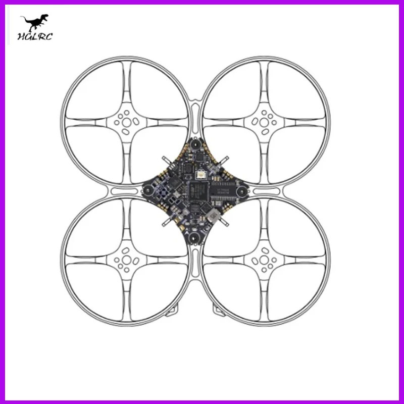 HGLRC SPECTER 10A AIO FC1-2S Built-in ELRS 2.4G Receiver 400mW Image Transmission Suitable for 65-85mm Whoop Toothpick