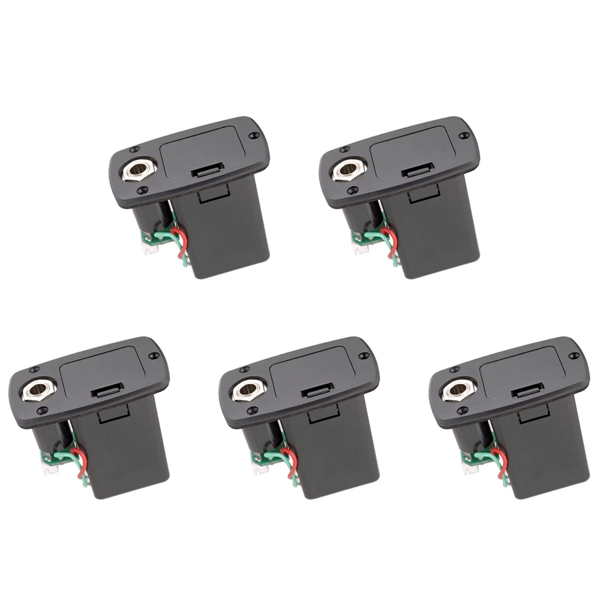 A71P 5X ABS 9V صندوق بطارية لاقط الجيتار لاستبدال غطاء تخزين الجيتار الصوتي الكهربائي #1