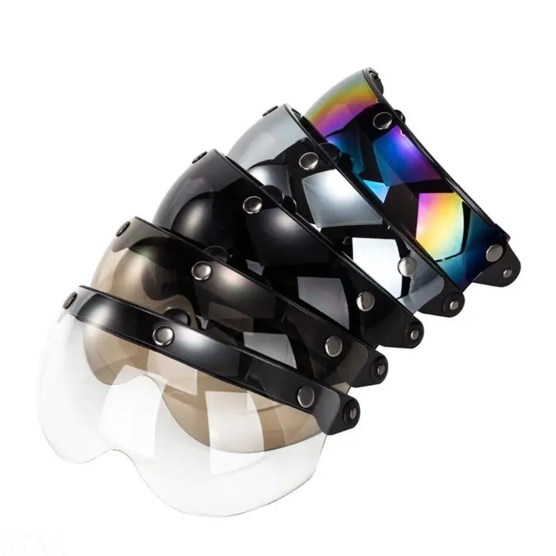 

1 шт. обновленный шлем PeakShield с открытым лицом, ретро мотоциклетный шлем, солнцезащитный козырек, простая установка, детали для мотоцикла