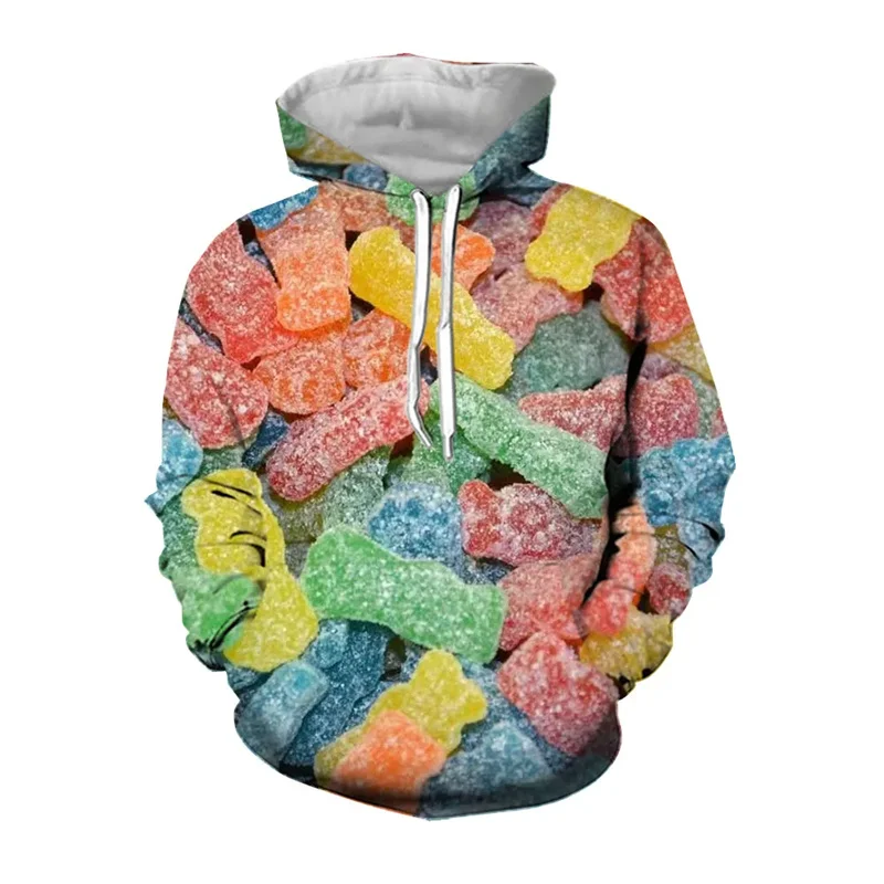 

Colorful Candies Graphic Sweatshirts Casual Funny Kids Hoody Streetwear Hoodies For Men Clothes Hip Hop Y2k Women Tracksuit Tops