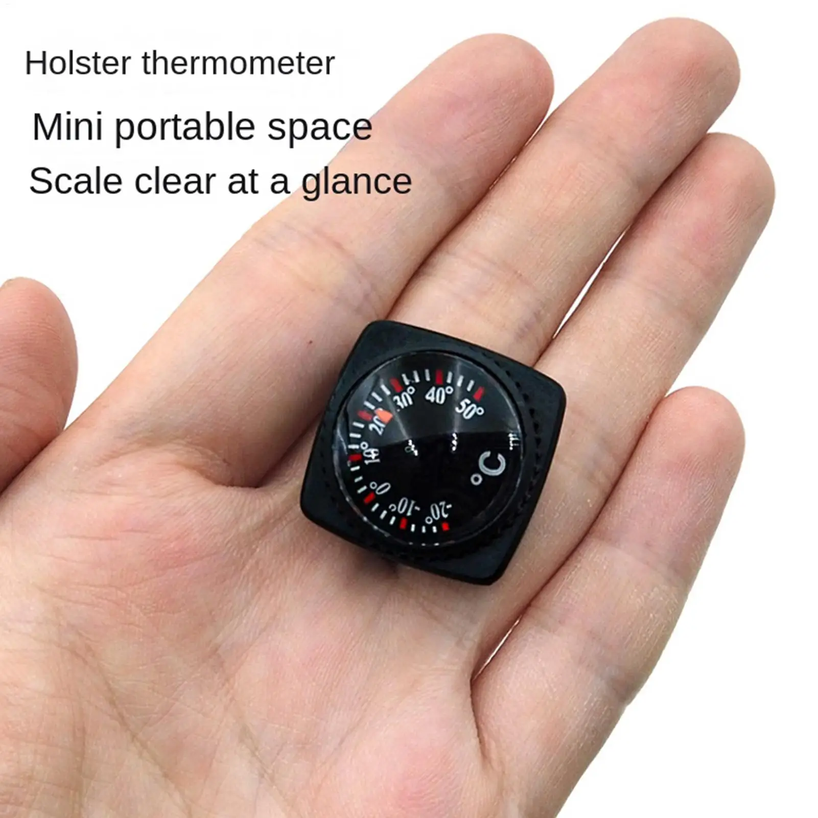 Temperature Gauge Outdoor 24mm Wearable Portable Accuracy Gauge with Case Indoor Outdoor Thermograph for Car Rv Motorcycle