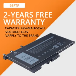 93FTF 11.4V 51Wh Battery For Dell Latitude 5280 5480 5580 E5280 E5480 E5580 E5290 E5490 E5590 Series Laptops 83XPC