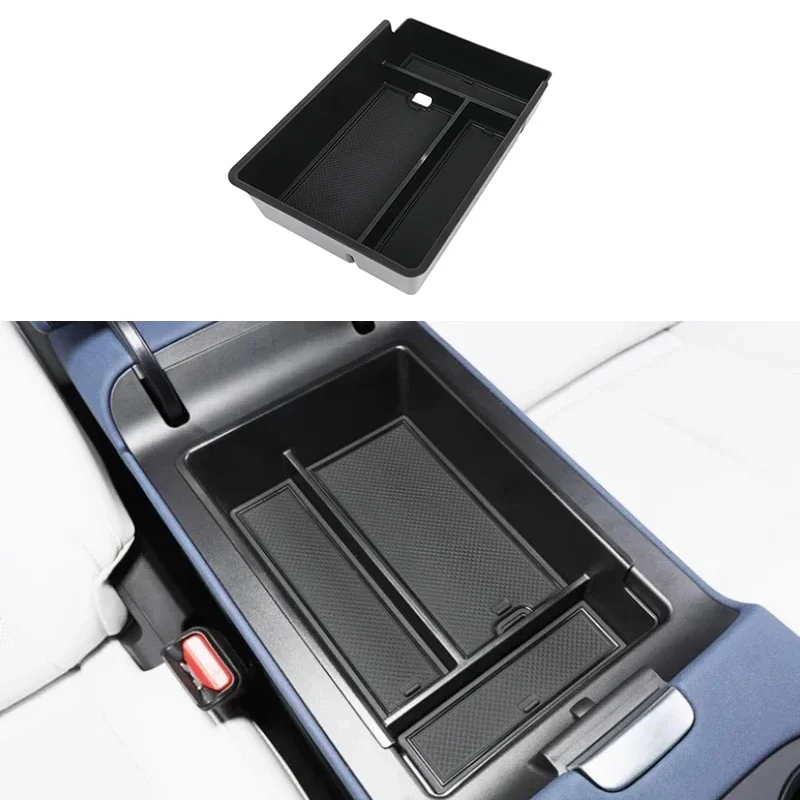 Car Silicone Armrest Box Fit for Xpeng G6 2022 2023 2024 Modified Flocking Central Control Armrest Storage Box Car Accessories