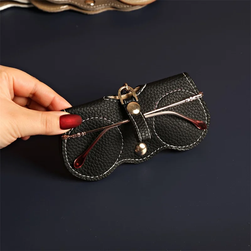 Vintage Glasses Case for Women Luxury Eyewear Accessories Simple Chains Portable Sunglasses Holder Bags Reading Glasses Bags