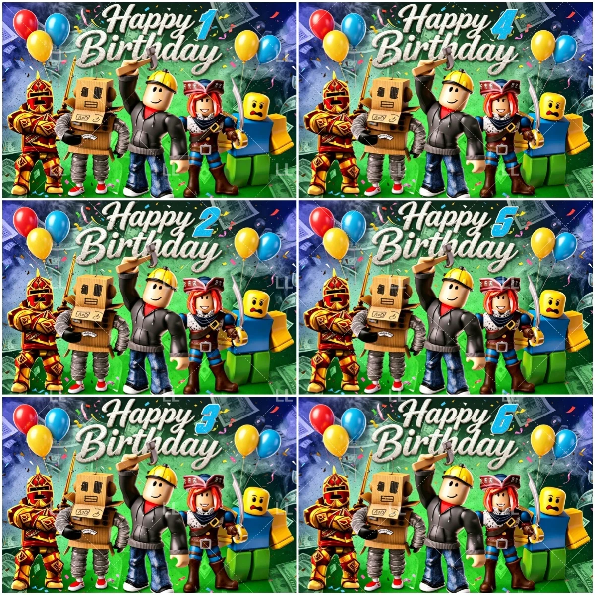 

Roblox Theme 5 15 20 30th Age Birthday Party Decor Game Backdrop Boys Girls Photography Background Baby Shower Adult Kid Gift