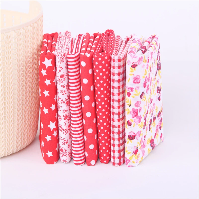 7pcs/set 25*25cm Cotton Fabric Printed Cloth Sewing Quilting Fabric Patchwork Needlework DIY Handmade Accessories