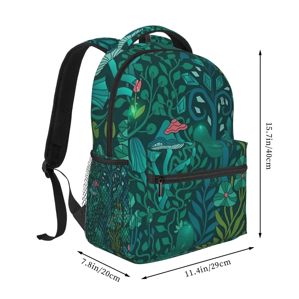 Emerald Forest Keepers Backpacks Boys Girls Bookbag Students School Bags Cartoon Travel Rucksack Shoulder Bag Large Capacity