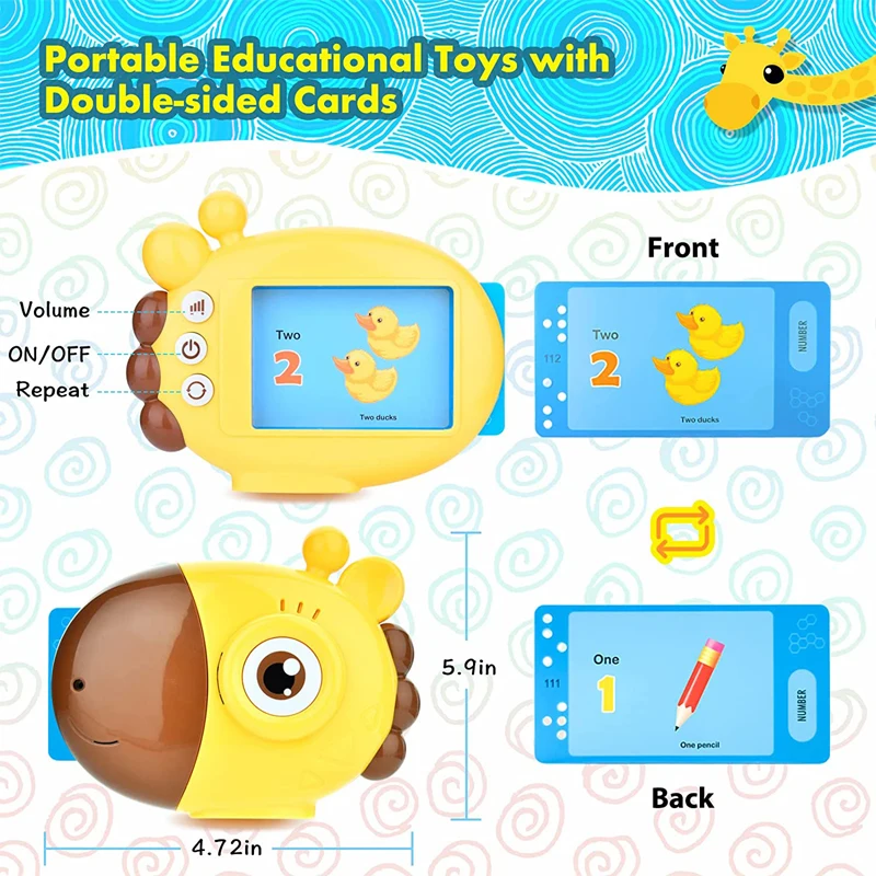 Kids Language Learning Toy Russian English Spell Electronic Book Talking Flash Cards Education Toddlers 2-6 Years Reaing Machine