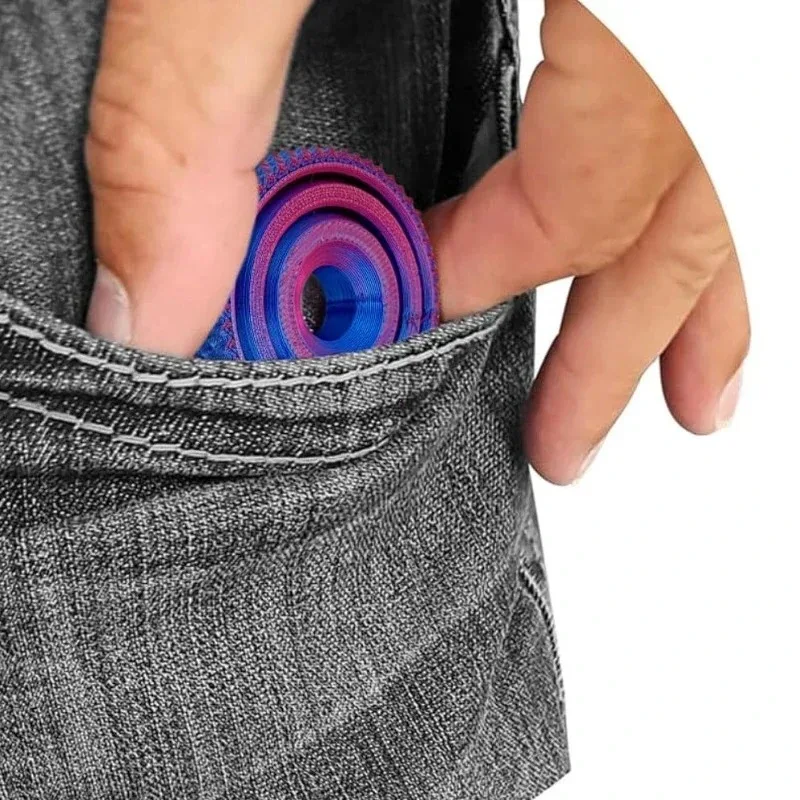 ~New 3D Printed Rotating Ball Toy O-Shaped Universal Fingertip Gyroscope Gravity Rotation Anxiety Relief Decompression Cool Toy
