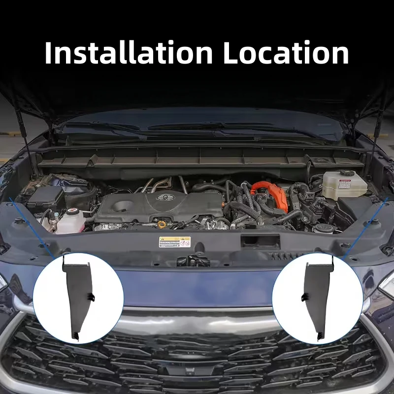 Geeignet für Toyota Highlander Motorhaube, Kratzschutz und Kotflügel, Motorhauben-Seitenschutz, Langlebiges Hitzebeständiges Auto-Zubehör – Detail 2