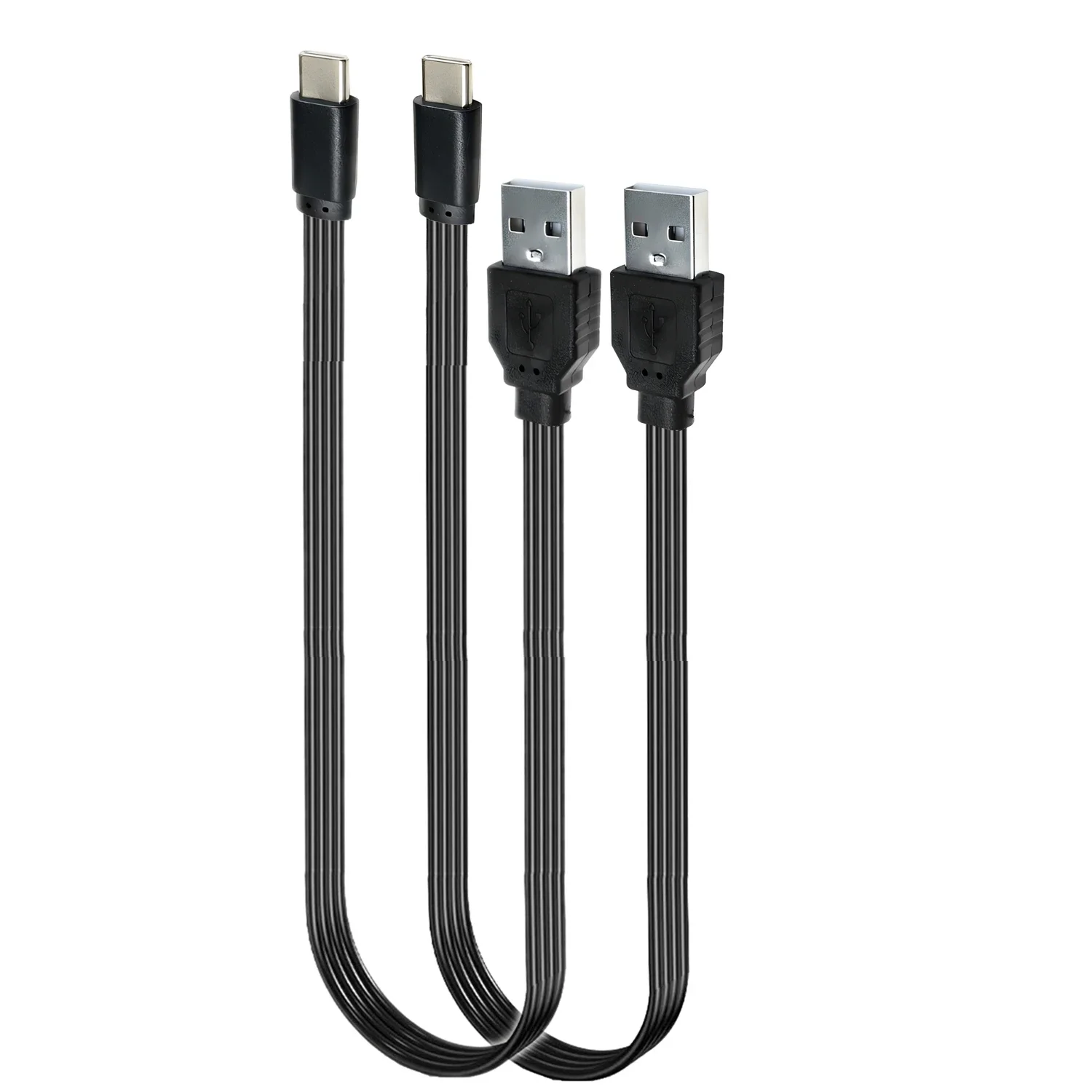 Kabel data datar pengisian cepat, kabel data kurva 90 derajat, kabel pengisian, adaptor AM USB, ujung lurus siku Tipe C 50CM 100CM