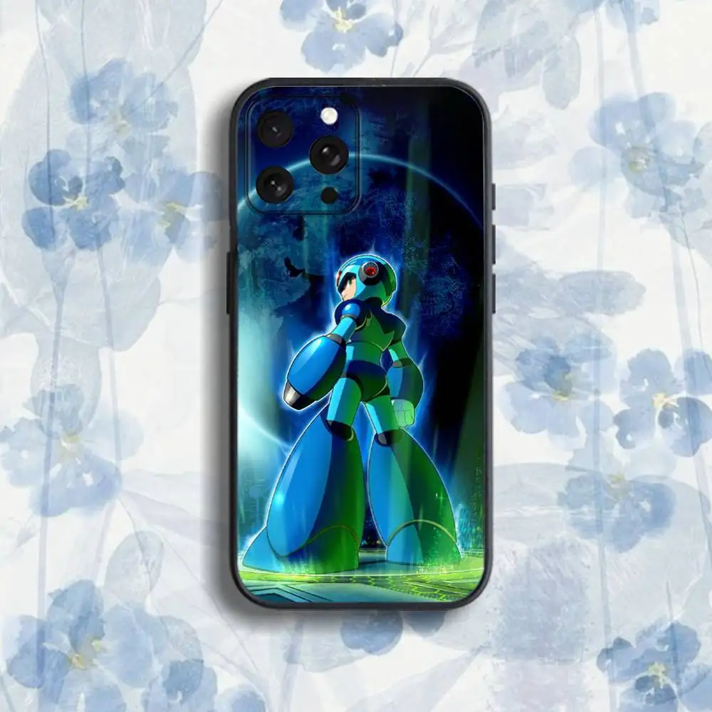 Rockmans Game Megamans Phone Case For iPhone 17,16,15,14,13,12,Pro,Max,Plus,E,SE4,Air,Mini Black Soft Box - Image 5