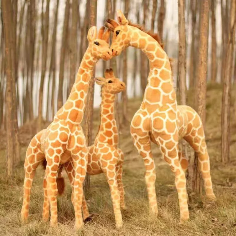 Ogromna prawdziwa żyrafa pluszowa zabawka Kawaii wypchana symulacja miękka lalka zwierzątko wysokiej jakości dzieci prezent urodzinowy dla dziecka dekoracja sypialni