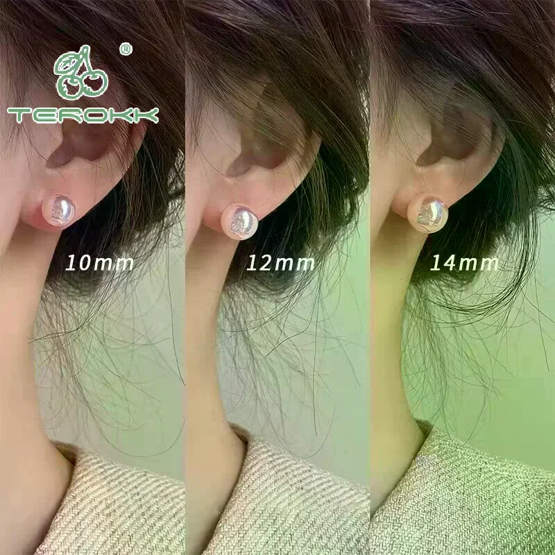 Fashion Pink Pearl Stud Earrings For Beauty Women Simple Elegance Light Luxury Ear Accessories Fashion Party Jewelry Gifts