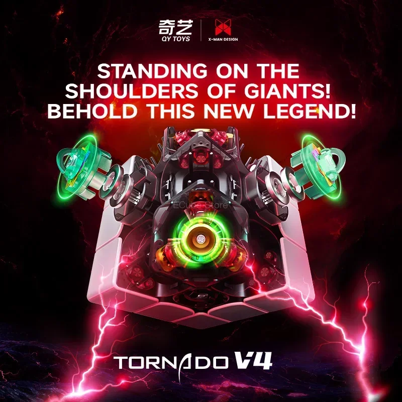 [MeowCube] 2024 QiYi XMD Tornado V4M 3x3 الرائد المغناطيسي مكعب السرعة QiYi XMD تورنادو V4 بايونير نسخة لغز اللعب العملي على