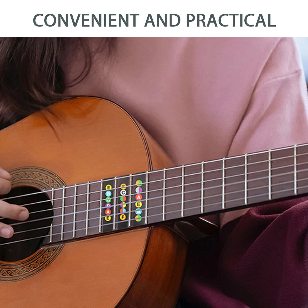 

8pcs Guitar Fretboard Stickers Pvc Note Stickers For Beginners Fret Guide Label Learning Guitar Accessories Instrument Sticker